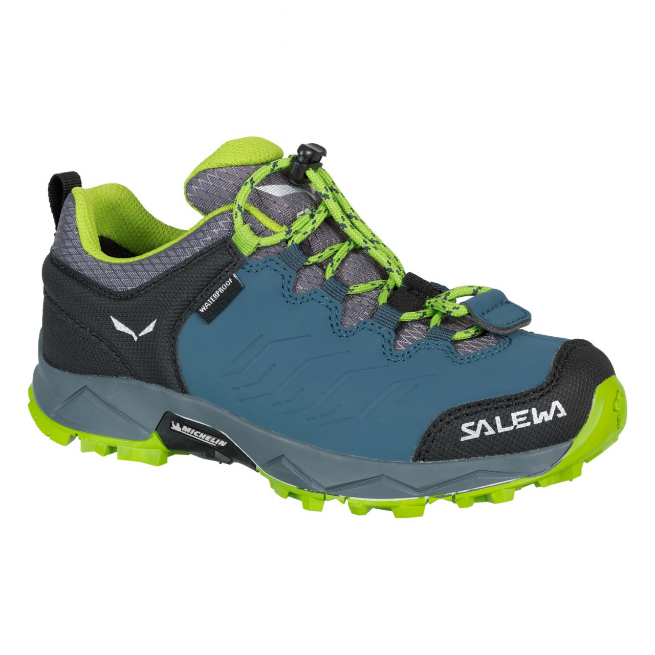 Salewa Kids Mountain Trainer Waterproof Hiking Boots Blue IXL-806147